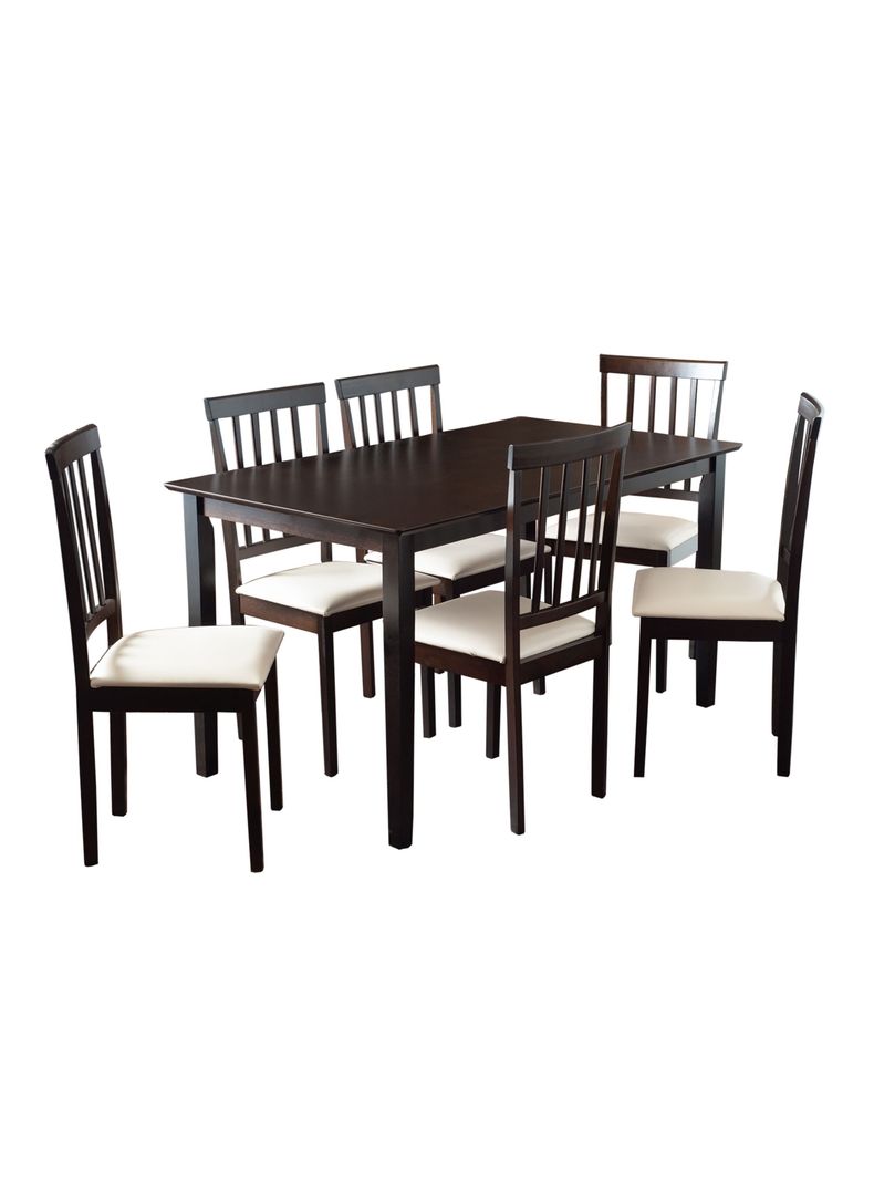 COMEDOR MADERA 6 SILLAS COLOR CHOCOLATE modelo manchester-3