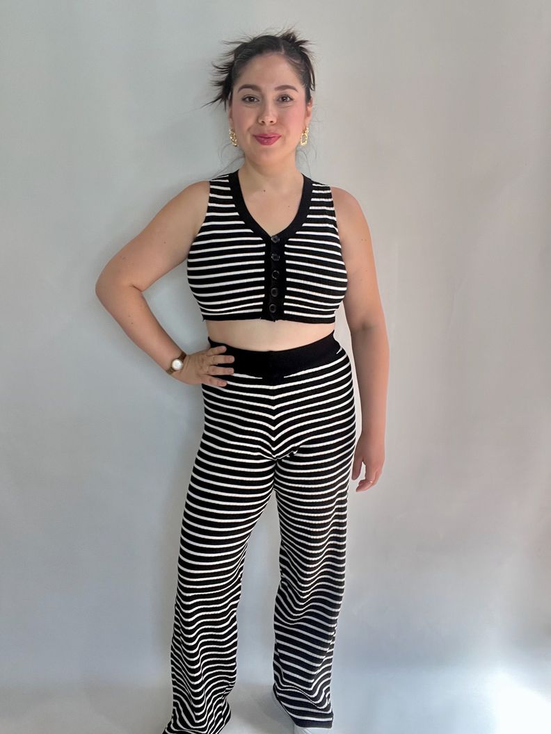 Conjunto Mujer Rayas Negro Blanco