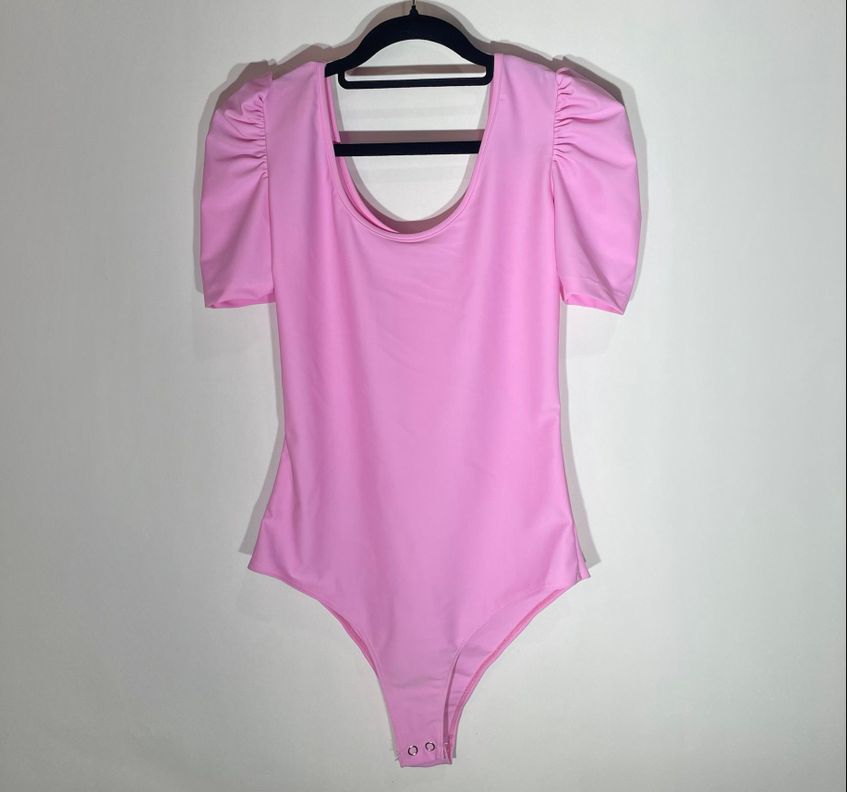 Body Mujer Escote Redondo Manga Corta Princesa Rosado Bebé-0