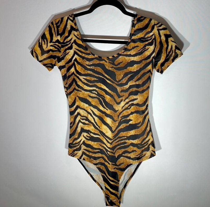 Body Mujer Manga Corta Tigre Manjar-0