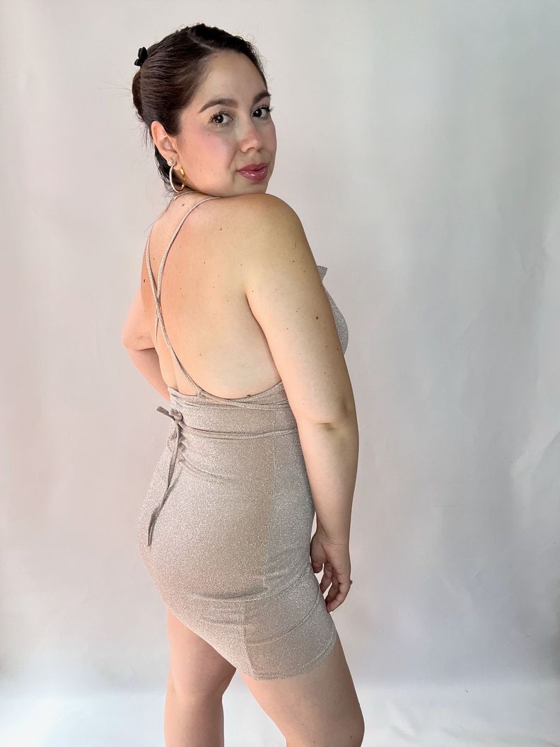 Vestido Mujer Mariposa Brillos-1