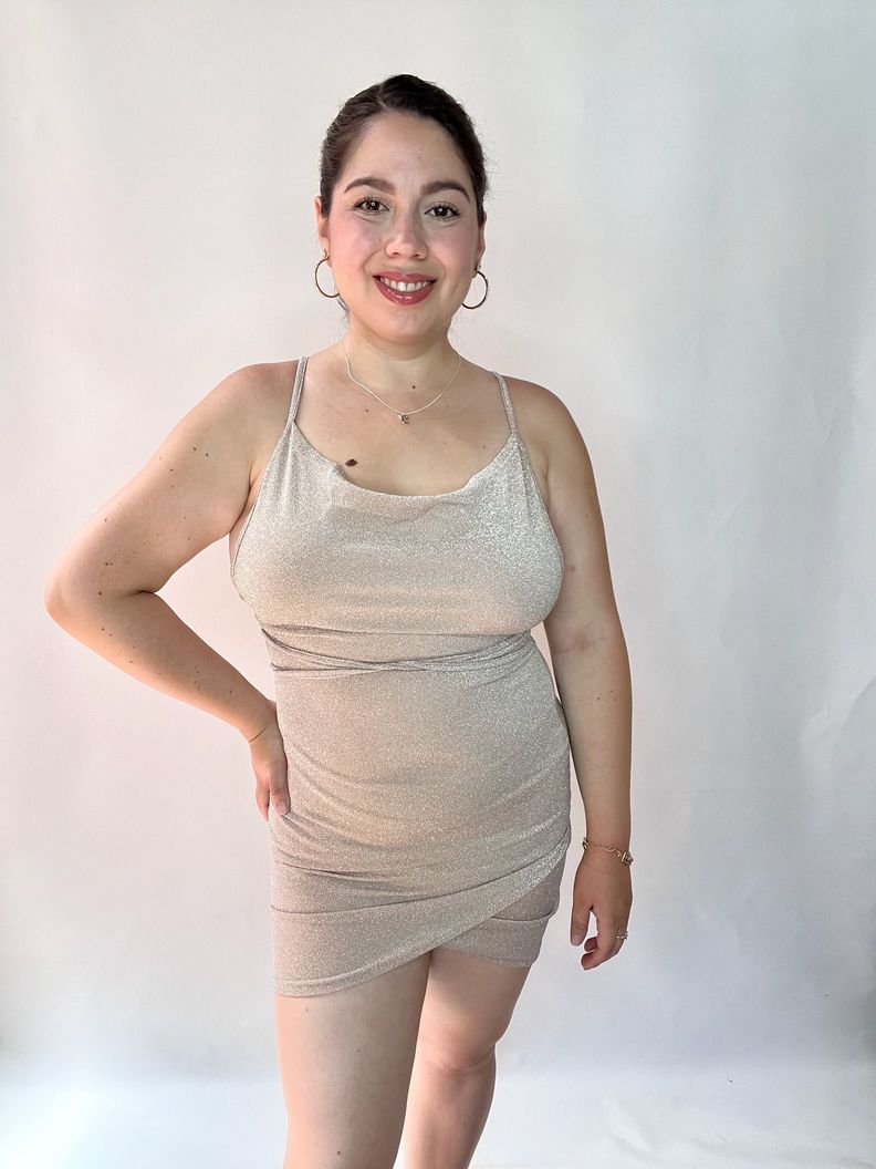 Vestido Mujer Mariposa Brillos-2