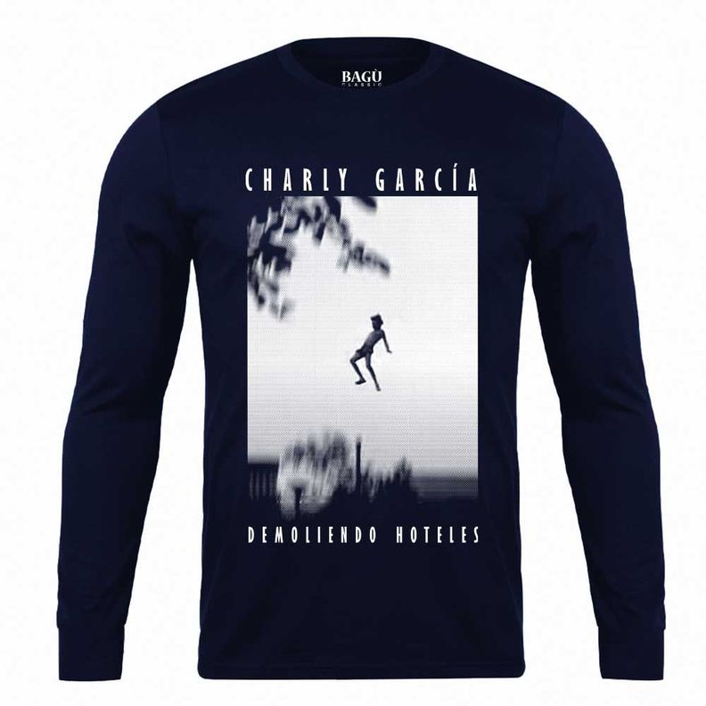 POLERA ESTAMPADA CHARLY GARCIA DEMOLIENDO HOTELES MANGA LARGA-0