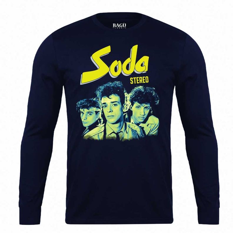 POLERA ESTAMPADA SODA STEREO ROCK LATINO MANGA LARGA-0