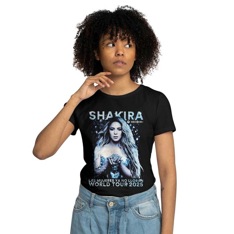 Polera Estampada Mujer 3d Shakira 1070 World Tour 2025 Qr-1