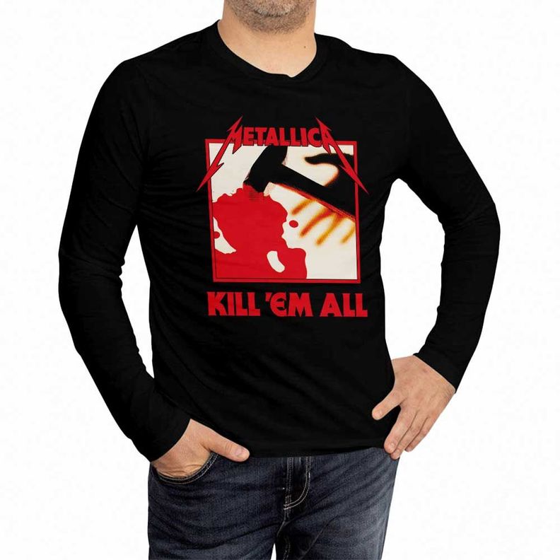POLERA ESTAMPADA METALLICA KILL'EM ALL MANGA LARGA-0