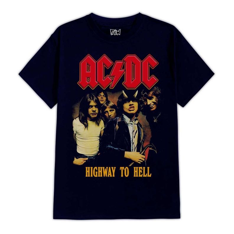 POLERA ESTAMPADA AC DC HIGHWAY TO HELL ROCK-0
