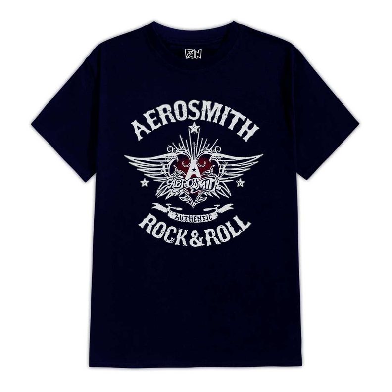 POLERA ESTAMPADA AEROSMITH LOGO-0