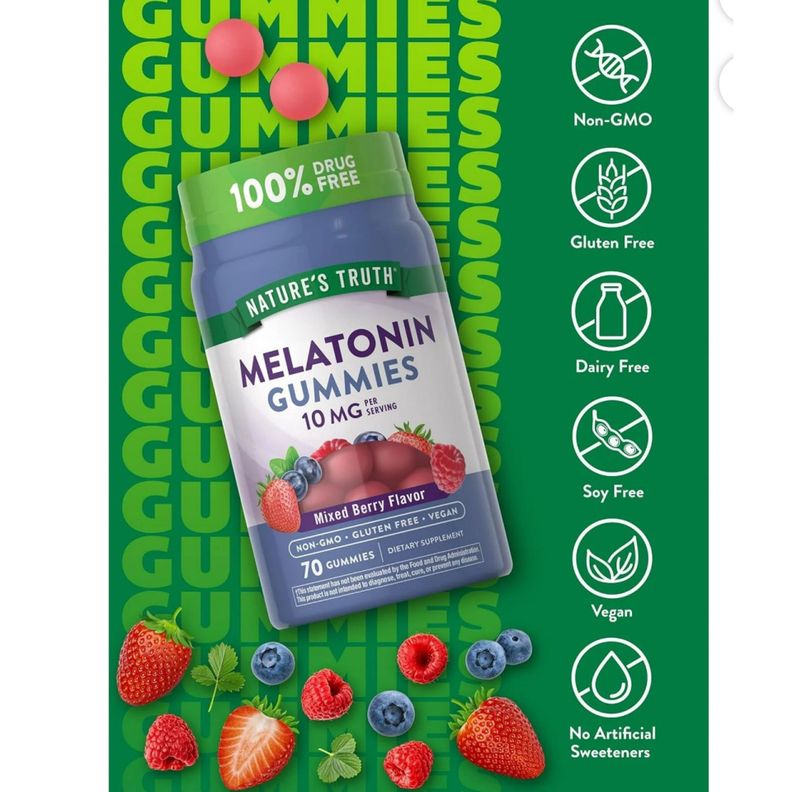 Melatonina 10mg Adultos - 70 Gomitas-2