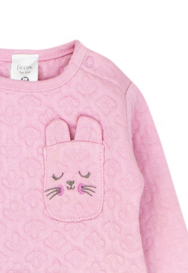 Conjunto newborn niña textura kitty 121-2