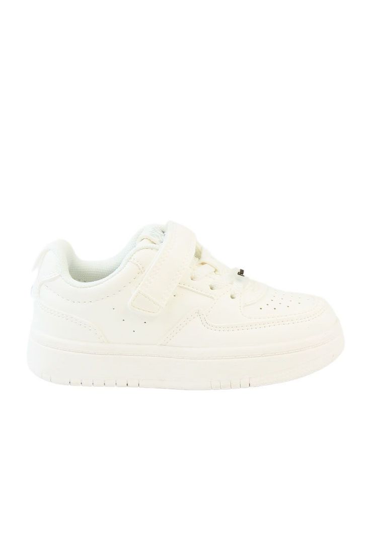 Zapatilla sport velcro elástico kids niños y niñas blanca 877-0