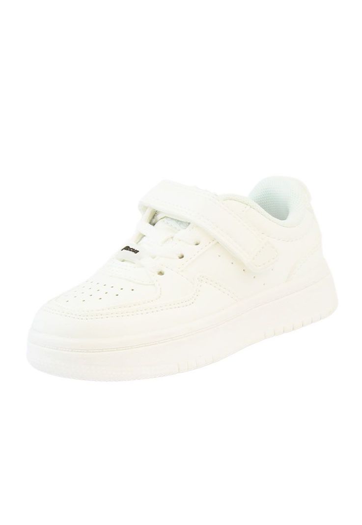 Zapatilla sport velcro elástico kids niños y niñas blanca 877-1