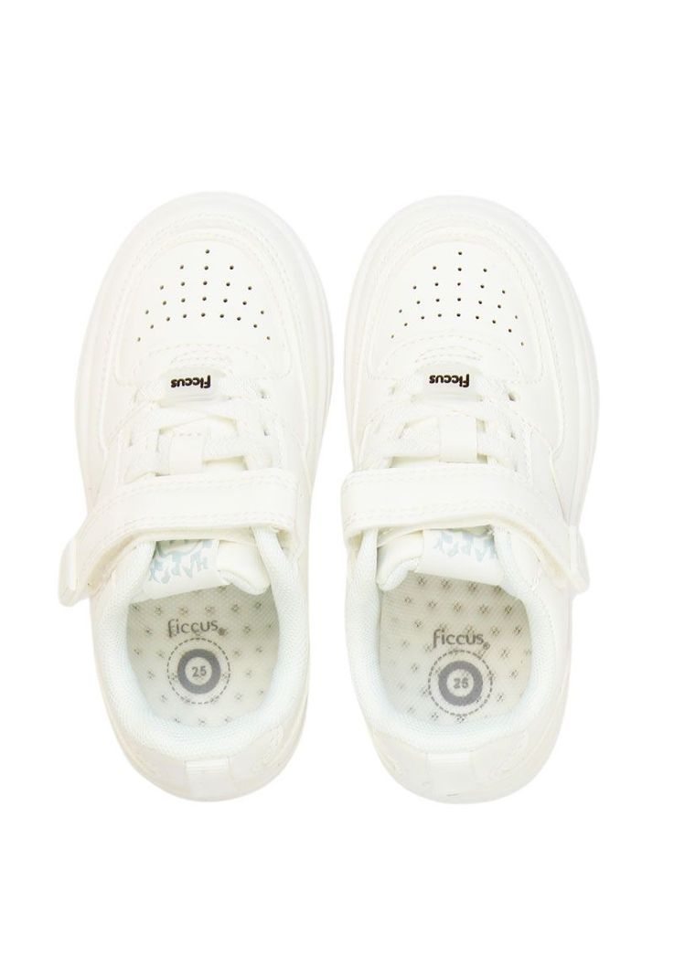 Zapatilla sport velcro elástico kids niños y niñas blanca 877-2