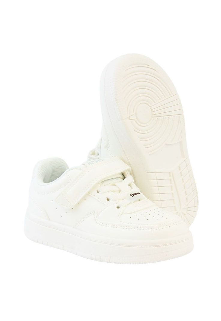 Zapatilla sport velcro elástico kids niños y niñas blanca 877-3