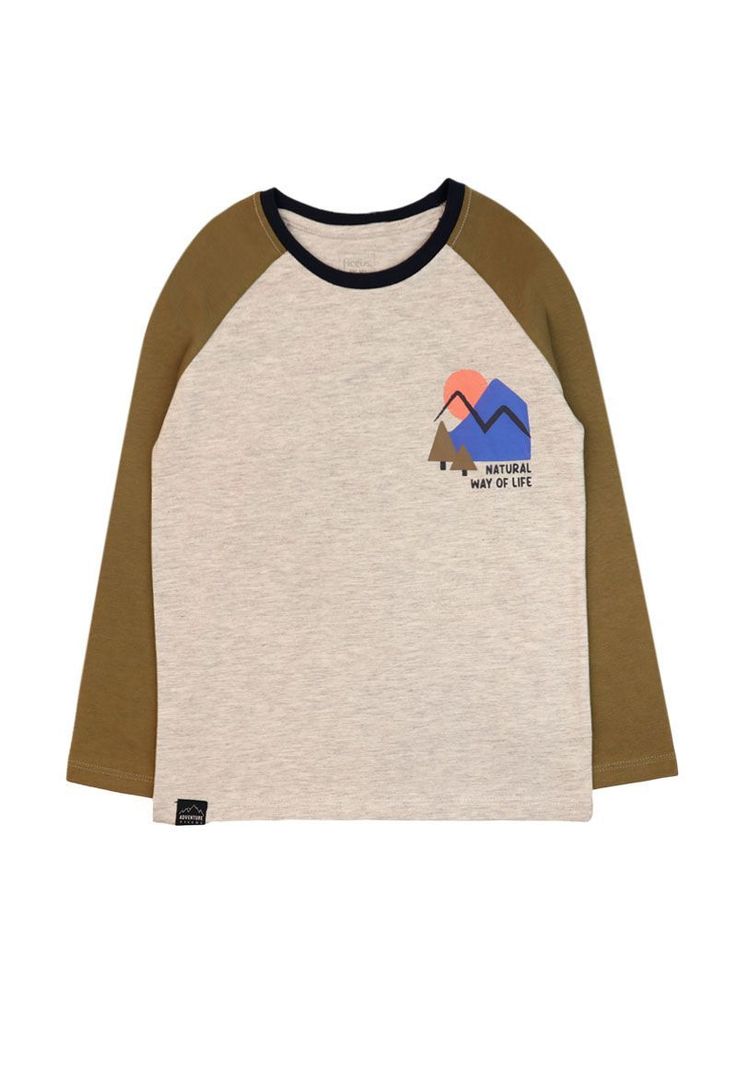 Polera kids nino m/raglan adventure 232 Gris [ 20 ] 2
