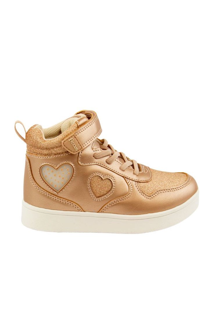 Zapatilla led  caña velcro elástico  w24 niña 954-0