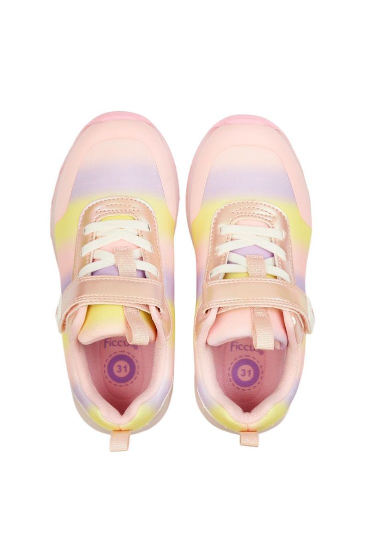 Zapatilla led velcro elástico  w24 niña 943-2