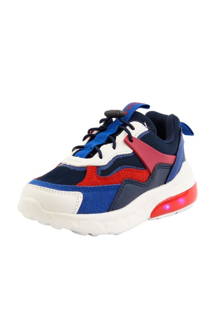 Zapatilla led  velcro elástico w24 niño 957-1