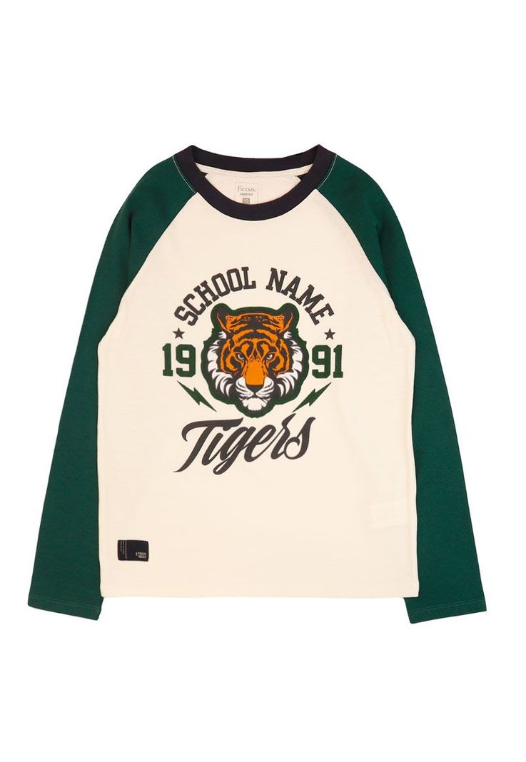 Polera jr nino m/raglan squad 332v Blanco 8