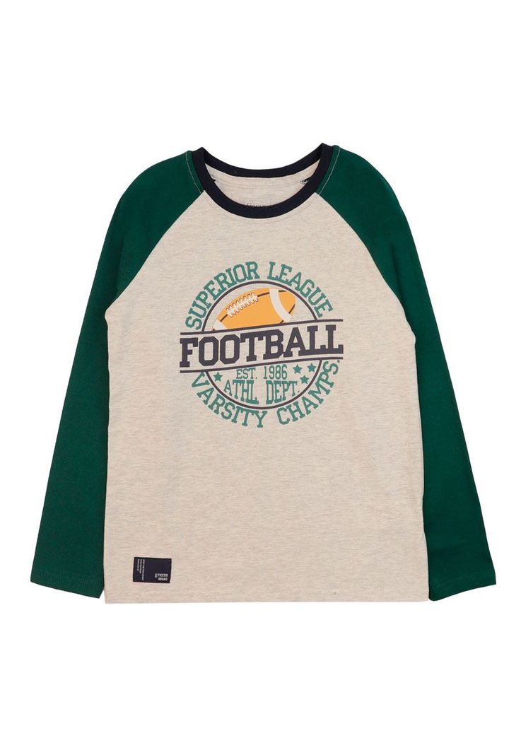 Polera kids nino m/raglan squad 224v Gris [ 20 ] 2