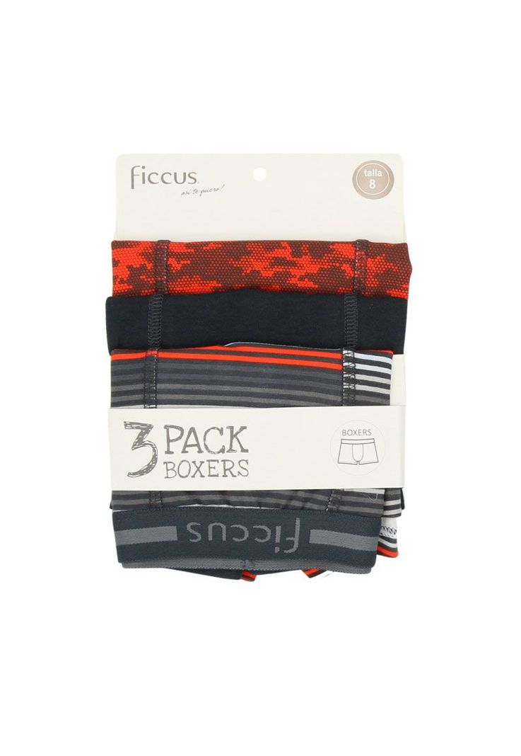 Pack triple boxers kids niño ficcus 638ñ-0