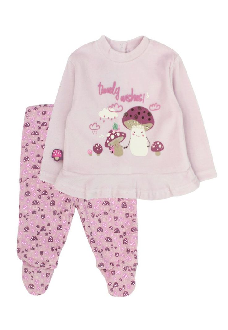 Conjunto newborn niña plush fungi 123-0
