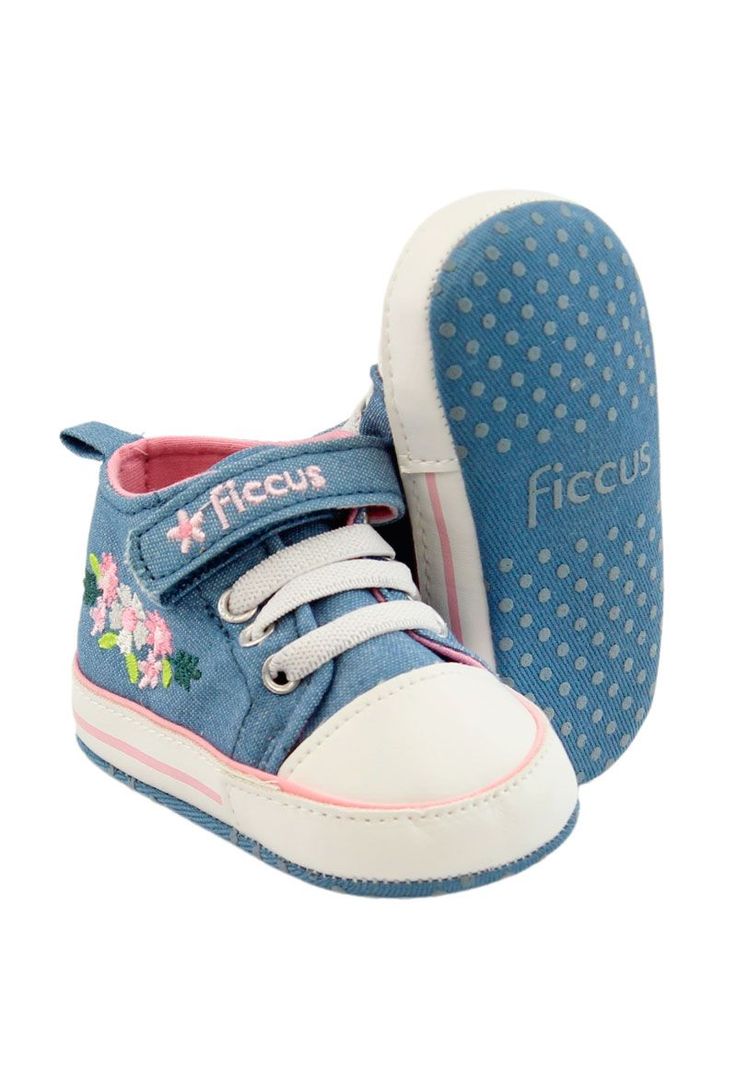Zapatilla caña velcro elástico newborn niña 802-2