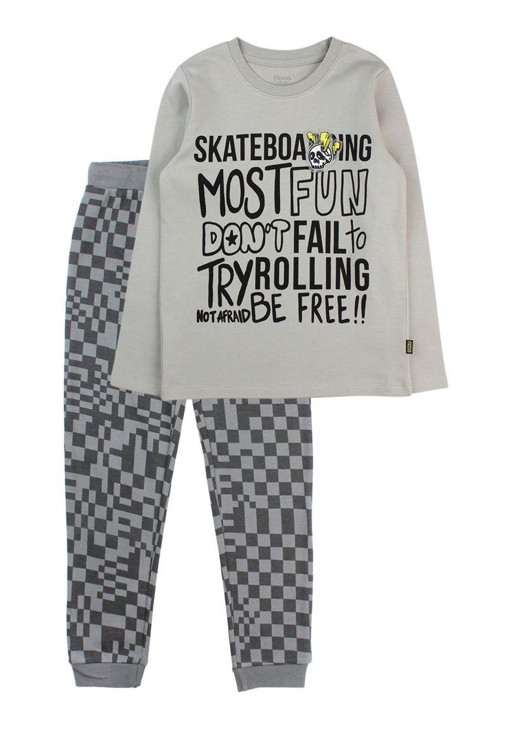 Pijama kids niño algodón skatebording 268-0