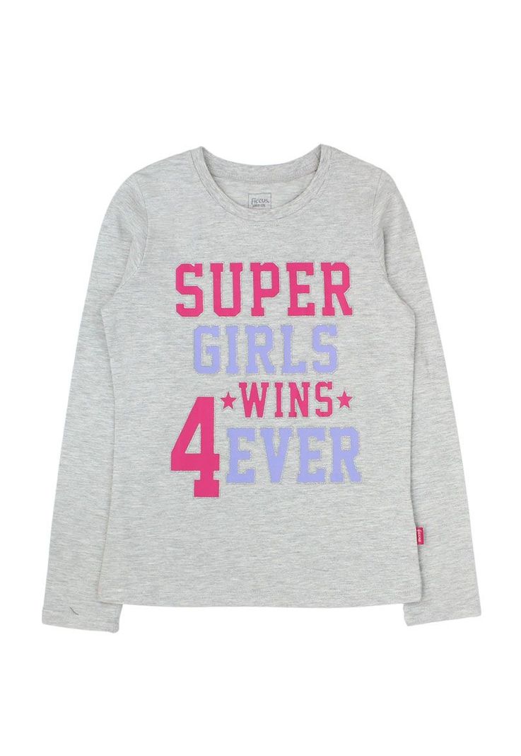 Polera junior nina glitter day to day 762v Gris 8 anos