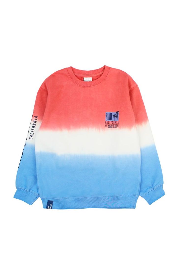 Poleron kids niño cerrado tie dye malibu 247-0