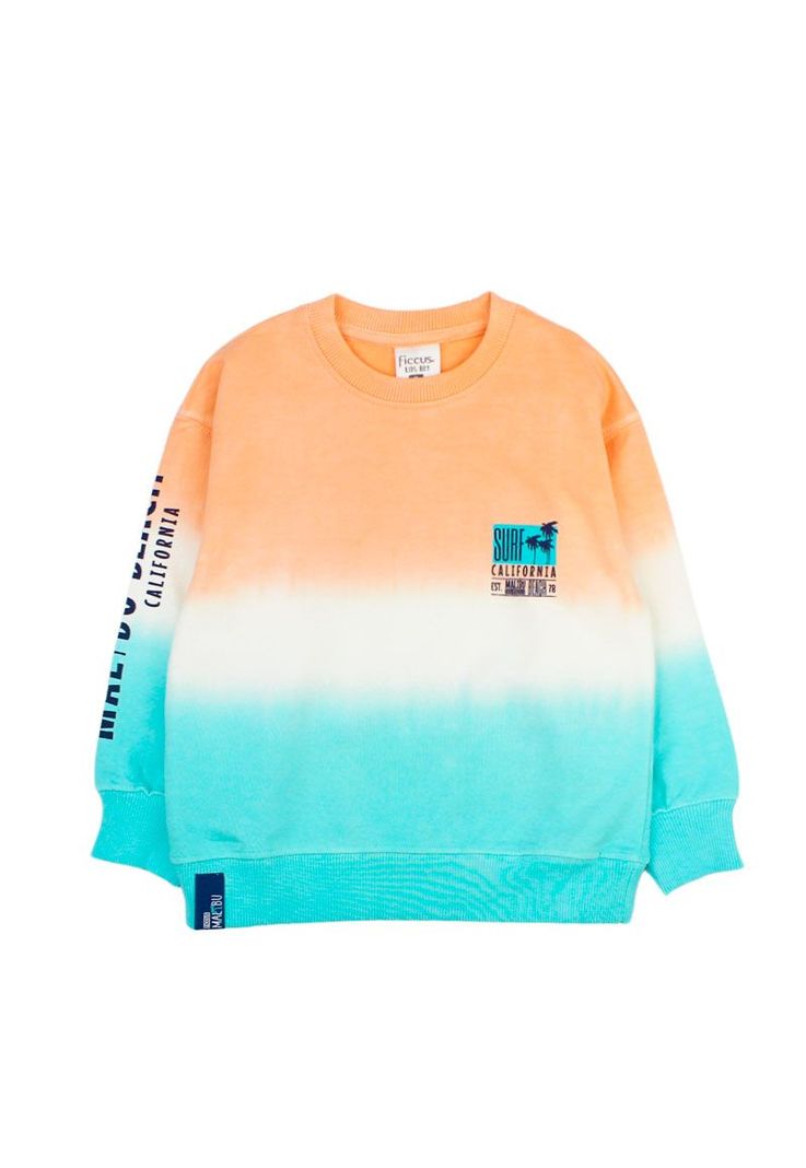 Poleron kids niño cerrado tie dye malibu 247b-0