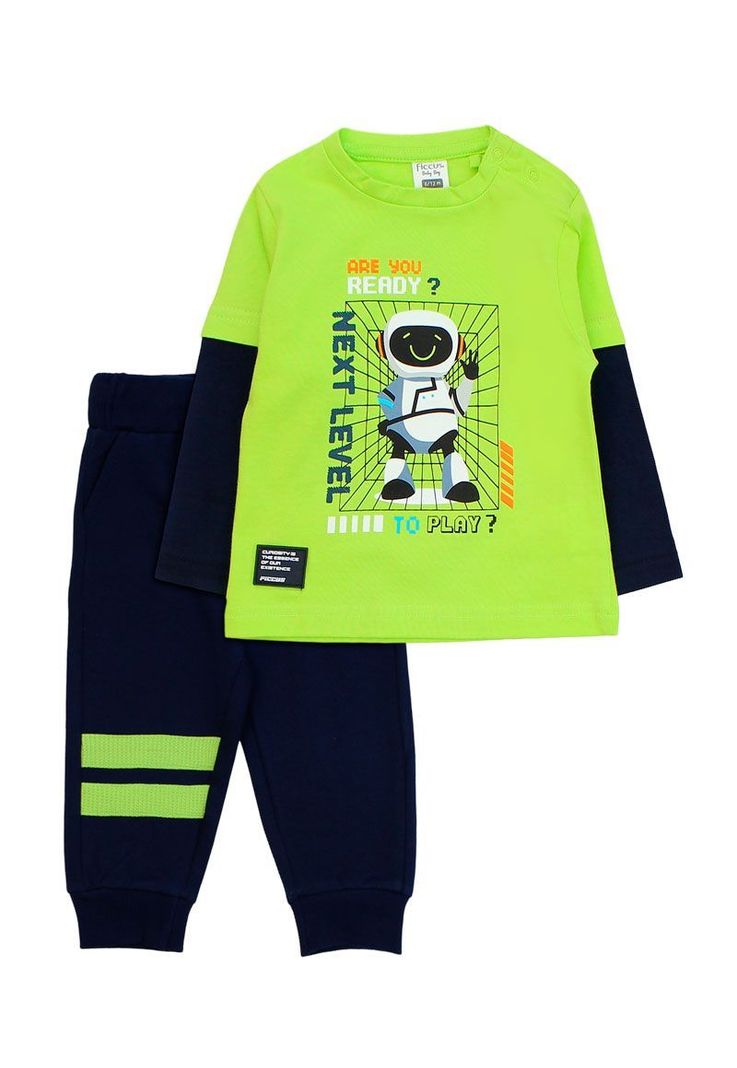 Conjunto bb nino attittude 160 Verde [ 300 ] 3 A 6 Meses