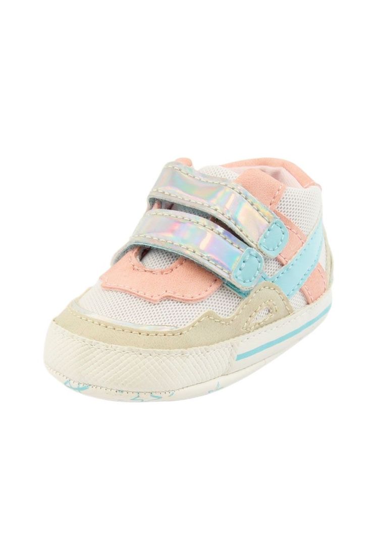 Zapatilla caña velcro elástico newborn niña 801-0