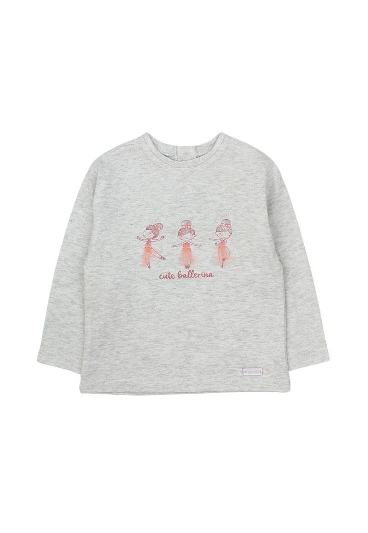 Polera bebe nina h/ caido academy 171 Gris [ 20 ] 3 A 6 Meses