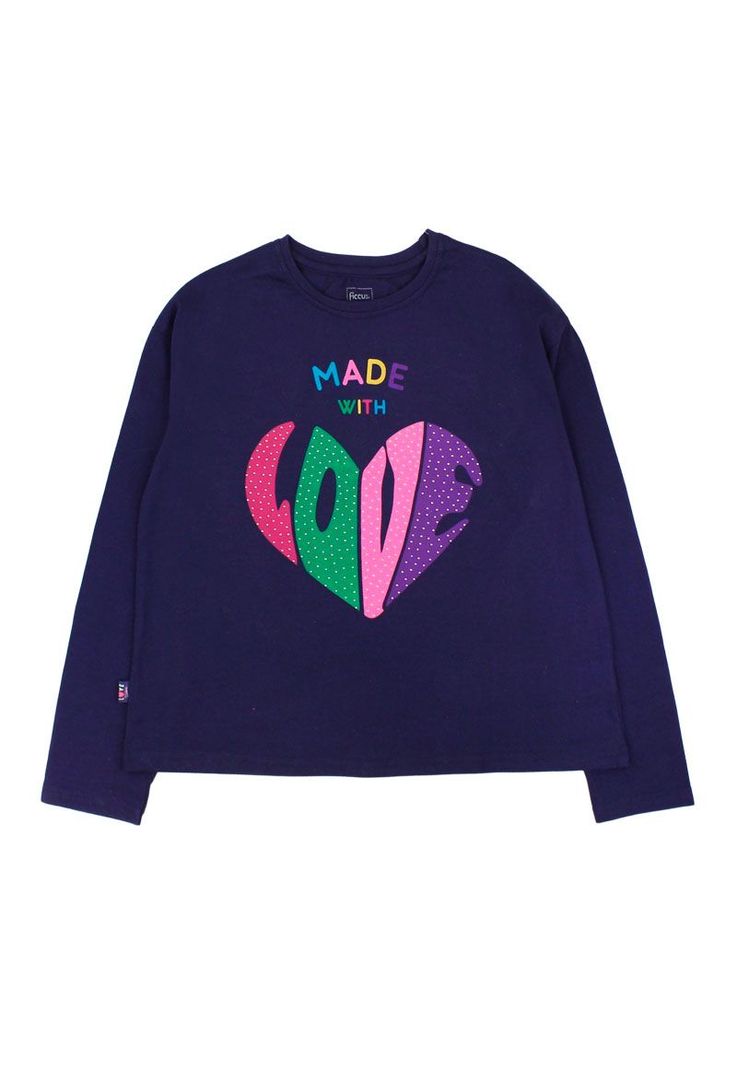 Polera junior nina h/caido move 367 Azul 8 anos