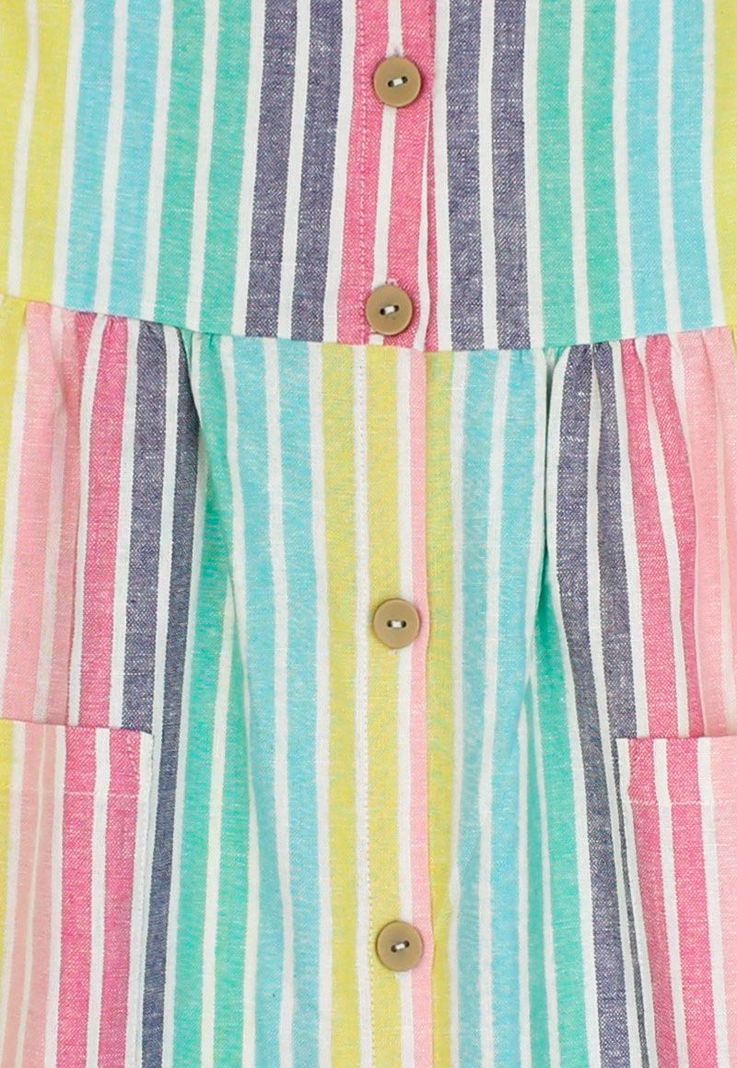 Vestido kids niña listado go 324-2