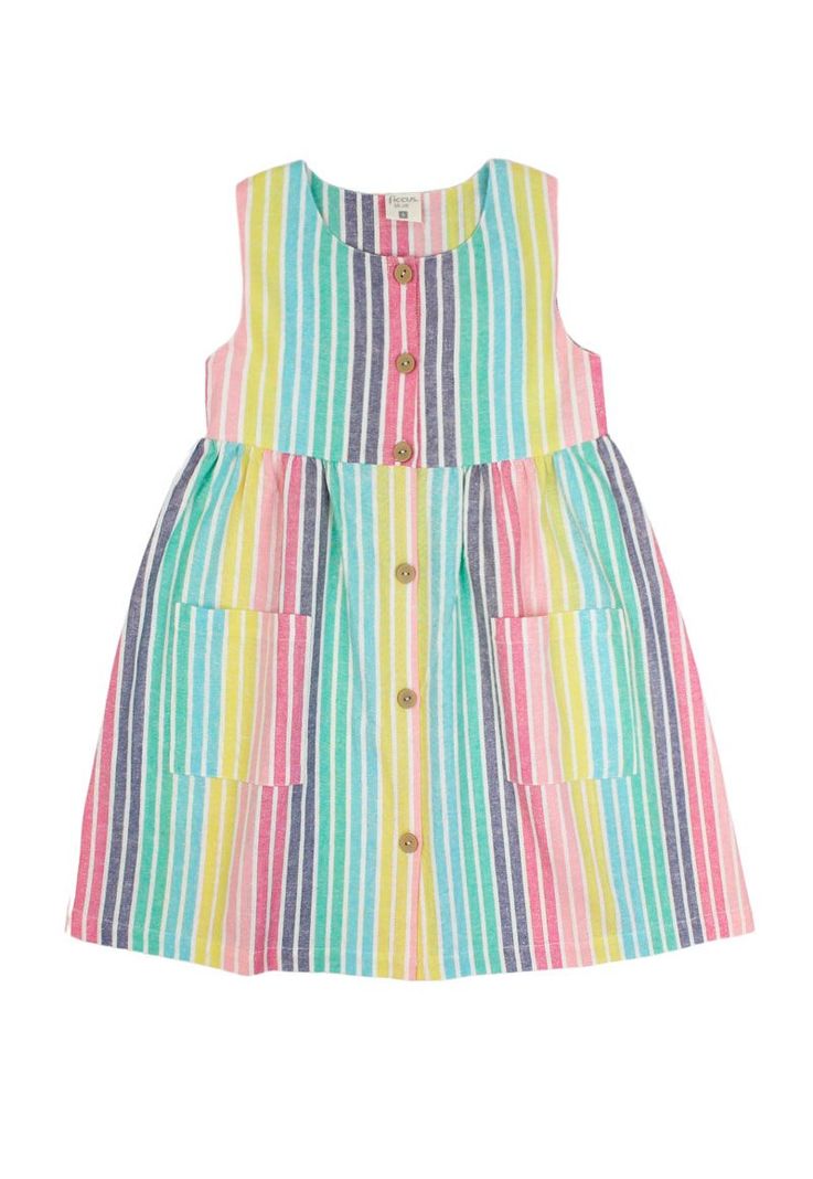 Vestido kids niña listado go 324-0