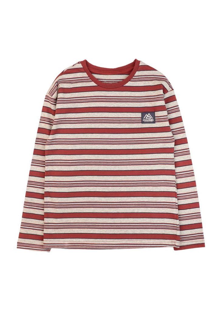 Polera kids nino listada adventure 229 Burdeo 2