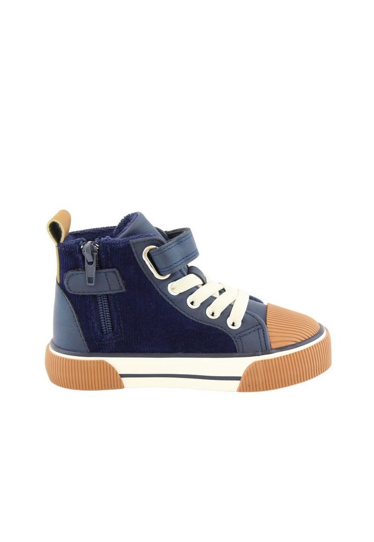 Zapatilla urbana caña velcro elástico kids niño 863-4