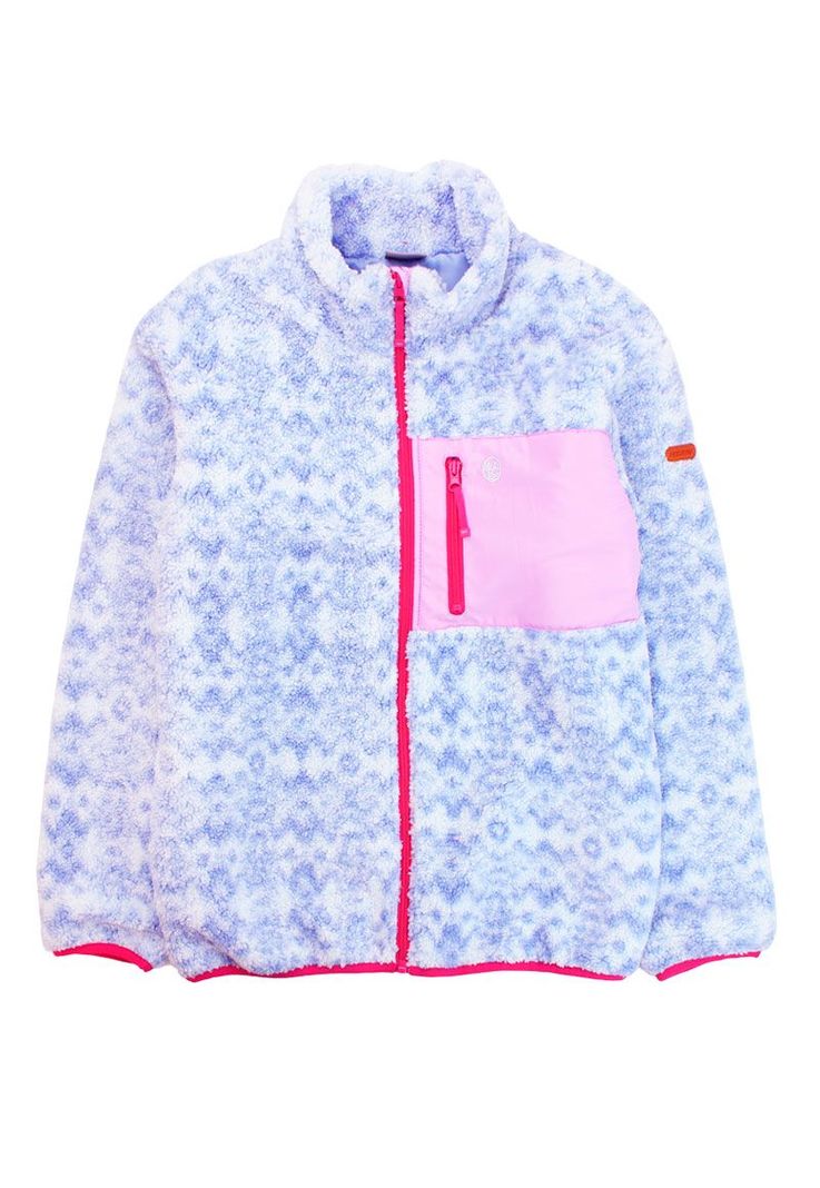 Poleron nina sherpa cierre ficcustex 551 Celeste 4