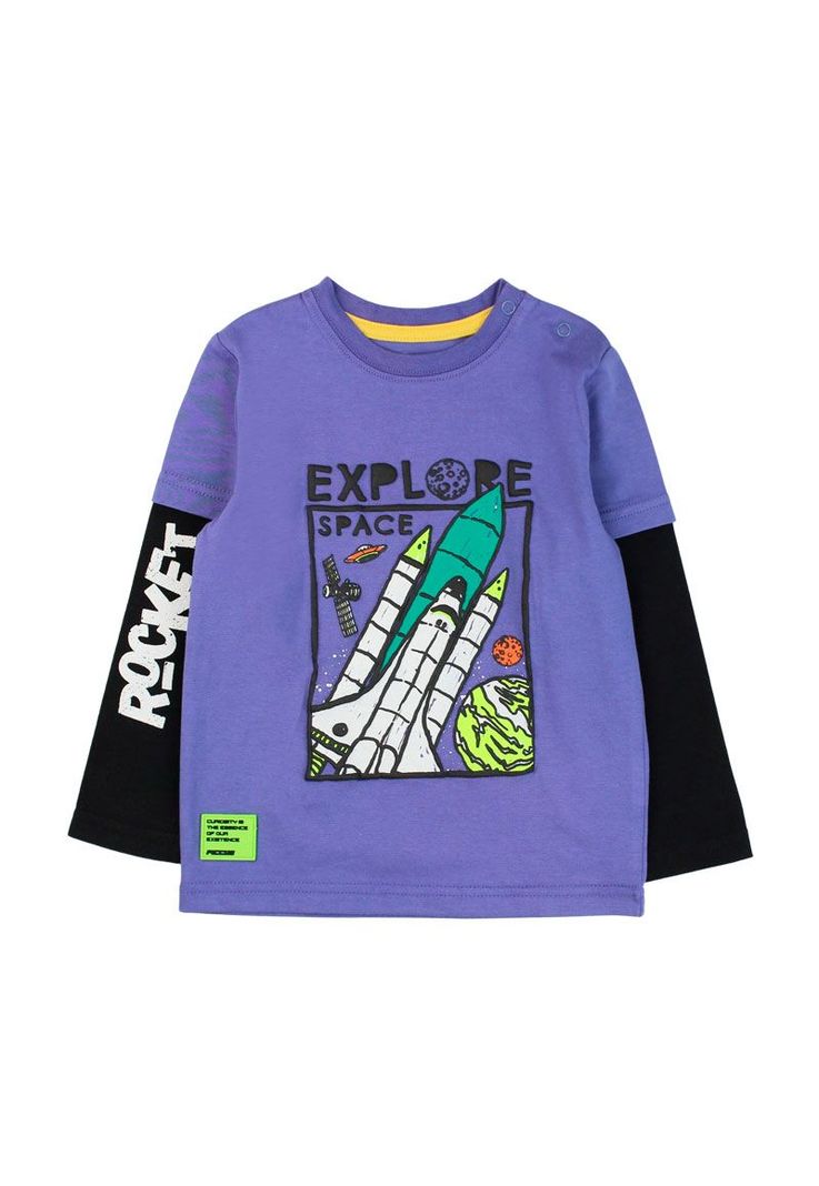 Polera bebé niño doble manga cosmic 144 W24-0