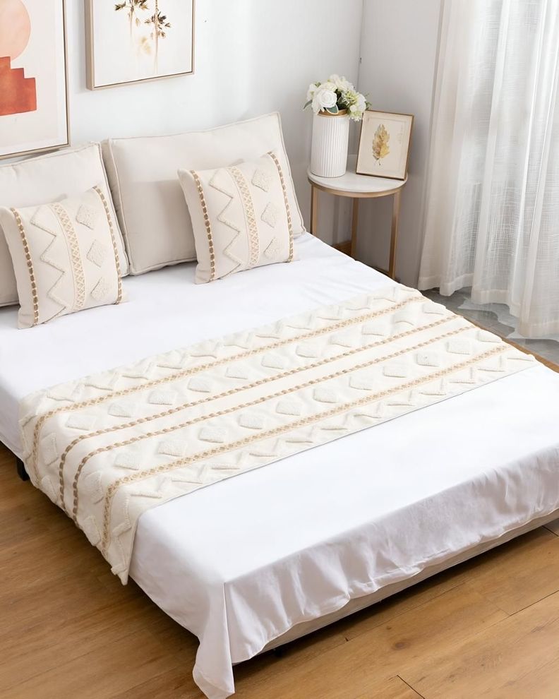JUEGO DE PIECERA DE CAMA  2 FUNDAS MODELO BOHO F04-0