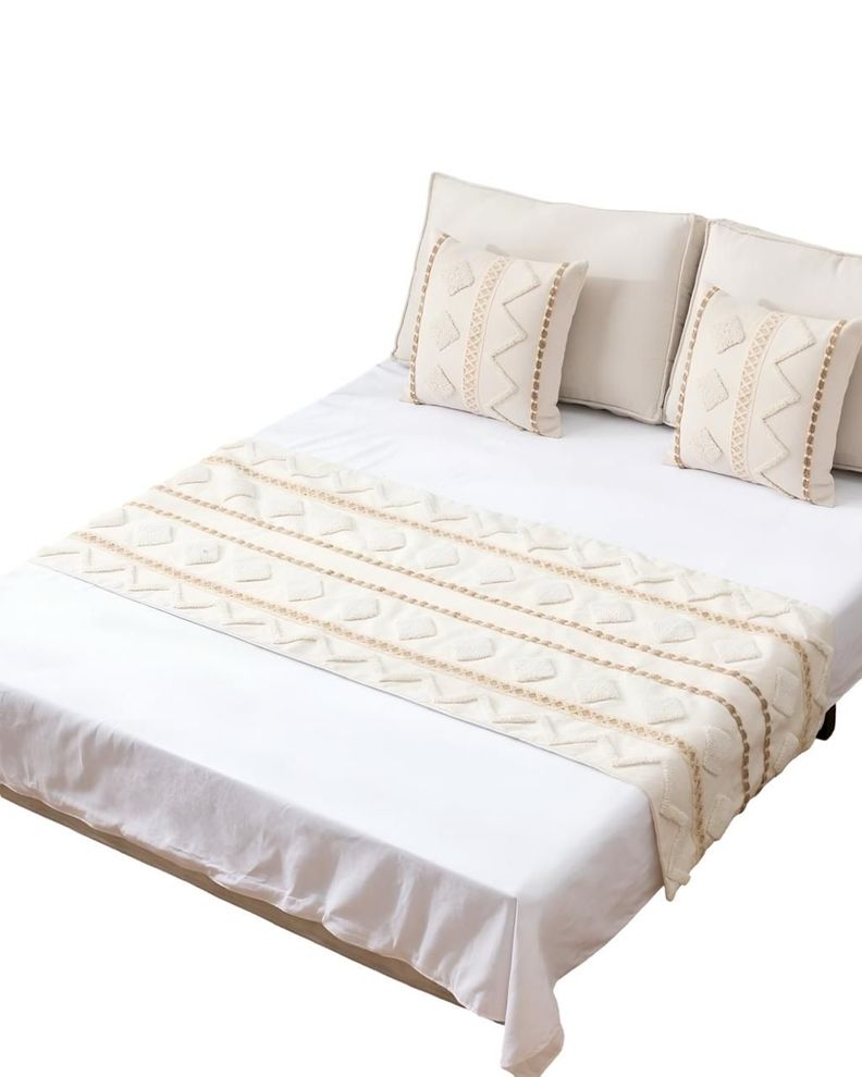 JUEGO DE PIECERA DE CAMA  2 FUNDAS MODELO BOHO F04-1