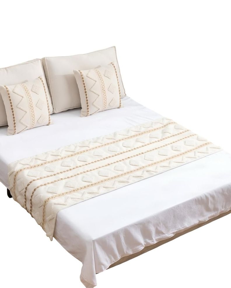 JUEGO DE PIECERA DE CAMA  2 FUNDAS MODELO BOHO F04-2