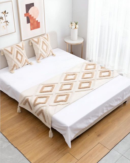 JUEGO DE PIECERA DE CAMA  2 FUNDAS MODELO BOHO F05-0