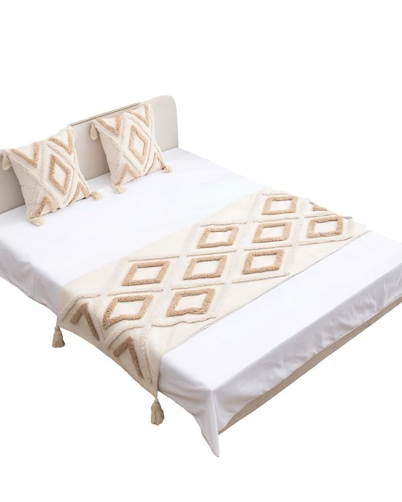 JUEGO DE PIECERA DE CAMA  2 FUNDAS MODELO BOHO F05-1