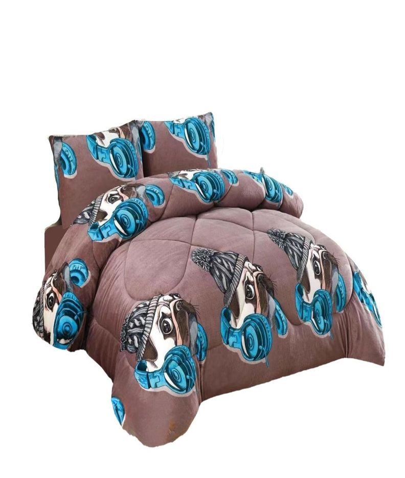 COBERTOR CUBRECAMA PLUMÓN PLUSH CHIPORRO INVIERNO 2.0 PLAZAS-1