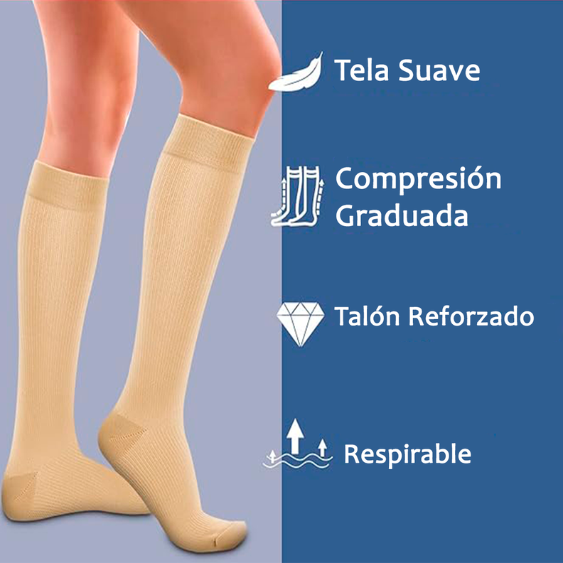 Calcetines Media Compresion Anti Varices Pack 3 Unid L/XL-5