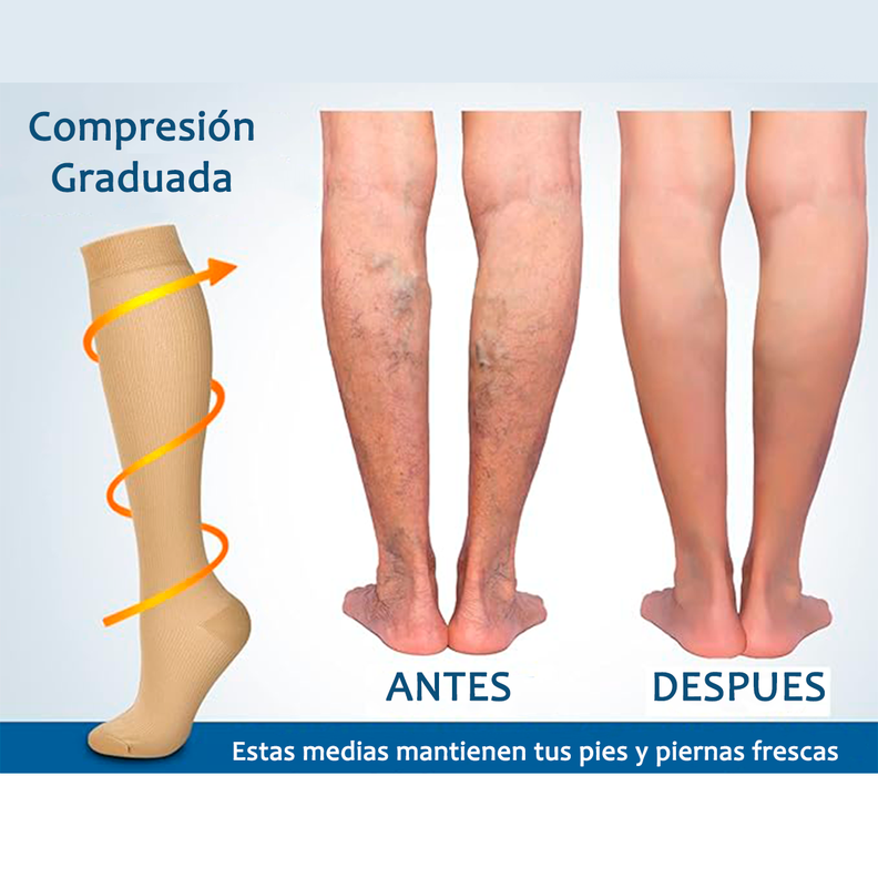Calcetines Media Compresion Anti Varices Pack 3 Unid L/XL-7