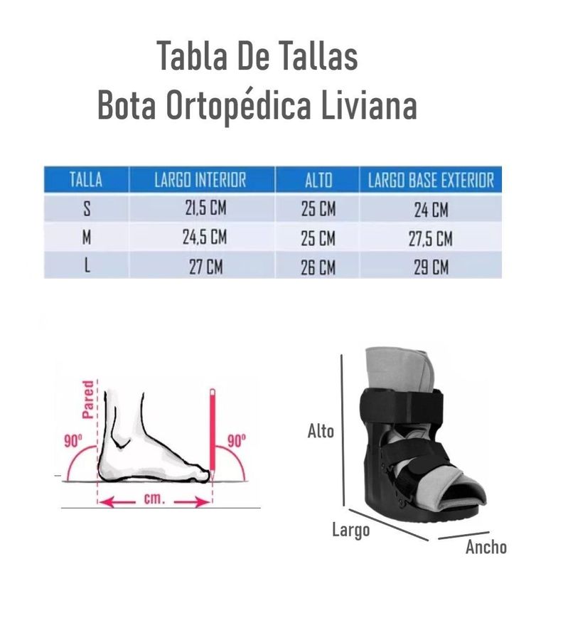 Bota Ortopedica Inmovilizadora Corta Premium Liviana-1